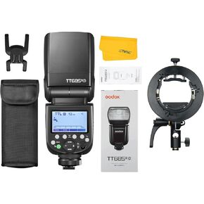 Godox TT685II TT685II-O Flash for Olympus, 2.4G Panasonic Flash Speedlite HSS 1/8000s, TCM Instant Conversion, Quick Release Lock, with Godox S2 Speedlite Bracket
