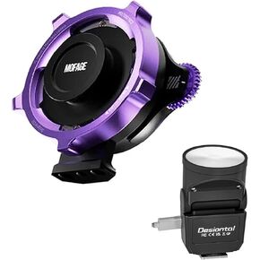 MOFAGE PL-E Lens Adapter Kit for PL to E Mount Camera Lens Adapter&Ztianfoto F02 Mini Camera Flash
