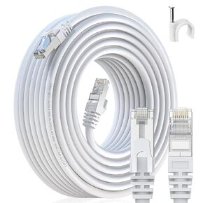 Cat 6 Shielded Ethernet Cable 40ft, 23 AWG Cat 6 Internet Cable, High Speed Cat6 RJ45 LAN Network Cable for Gaming, Modem