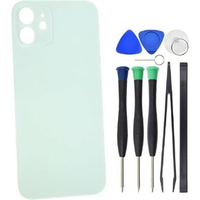 Green Back Glass Replacement for iPhone 12 with pre-cut adhesive