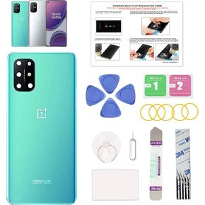 Compatible with OnePlus 8T Back Cover Replacement, OnePlus 8T Back Housing Door with Pre-installed Camera Lens, Repair Tools & Instruction, Aquamarine Green