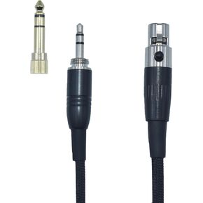 Coiled Mini XLR to 3.5mm Headphone Cable, Female MiniXLR to 1/4 TRS Plug Replacement Cable with 1/8" to 6.35mm Adapter - Compatible with AKG, Nickel Plated,13 Feet(4m) in Kuwait