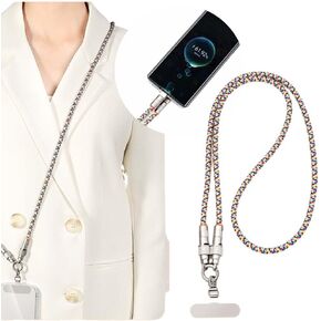 2in1 Phone Crossbody Lanyard Built-in USB-C to USB-C/Lightning Fast Charging Cable with 360° Rotation Metal Patch