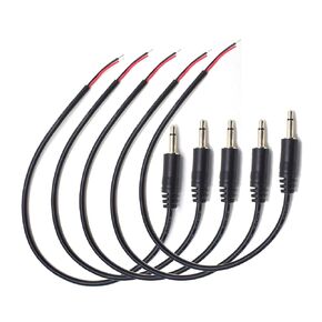 5PCS 0.3M/1FT Replacement 3.5mm Male Plug to Bare Wire Open End,1/8 3.5mm Male Wired Connector TS 2 Pole Mono Cable for Audio Repair,DIY Speaker Wire