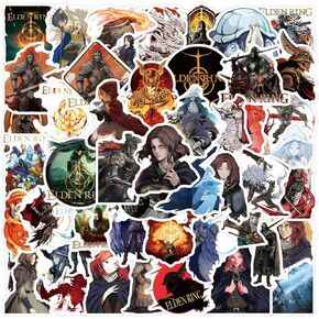 110pcs Elden Game Ring Stickers for Fans, Laptop Keyboard Tablet Water Bottle Stickers