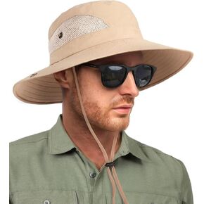 FURTALK Mens Bucket Sun Hat UPF 80+ Wide Brim Hiking Fishing Beach Outdoor Hats