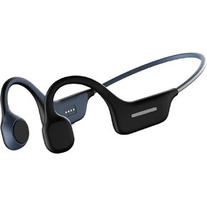 Upgraded Open Ear Headphones Wireless Bone Conduction Sport Headphones with Reflective Strips for Night Running, Cycling, Built-in Mic, Wireless Earphones for Sweat Resistant, Comfortable Fit(Black)