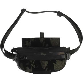 Originality Tactical Drop Dump Pouch Extension Pack Tool Pouch with Hook & Loop and Extra Straps Carrying Kit Bag for Tactical Vest (Bkcp)