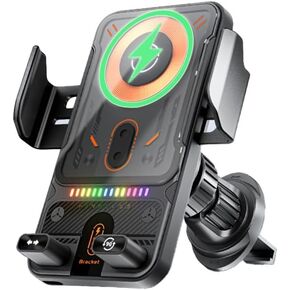 One-Touch Rotating Automatic Opening and Closing Wireless Charging car Phone Holder