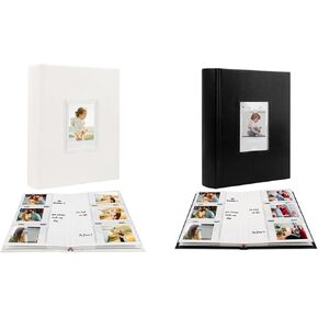 2Packs Photo Album for Fujifilm Instax Mini Camera, Polaroid Camera, Instax Photo Album with Memo Areas, 180 Pockets 2x3 Photo Album with Writing Space for Instax Mini 12 11 40 9 7+ Evo Liplay Camera