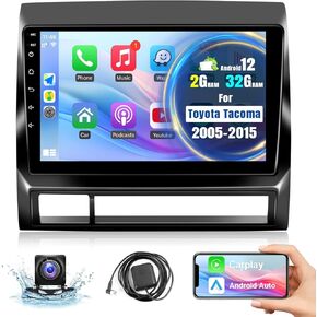 Leadfan Android Car Radio for Toyota Tacoma 2005-2015 Stereo Upgrade with Wireless Carplay Android Auto, 2+32G 9'' IPS Touchscreen in-Dash WiFi Bluetooth GPS Navigation Mirror Link SWC Backup Camera