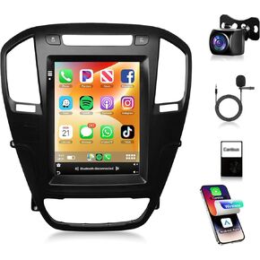 2G+64G Android 13 Car Radio for Buick Regal 2009-2013, Rimoody Car Stereo CarPlay Android Auto 9.7 inch Vertical Touchscreen GPS WiFi Mirror Link Bluetooth FM/RDS EQ USB + Backup Camera