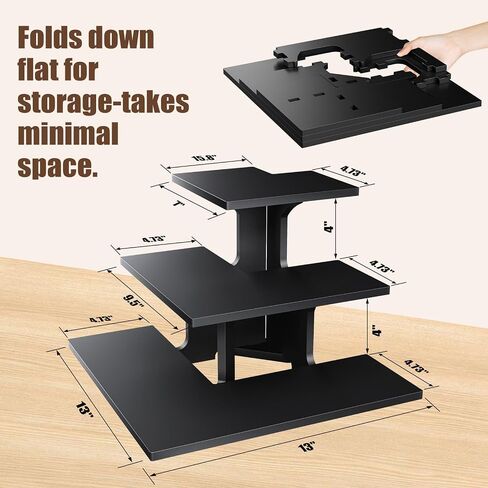 3 Tier Retail Display Stand, Portable Product Display Stand, for Store Retail Display Racks, Cupcake、Candlesticks、Glasses、Jars、Crafts、Jewellery、 Farmers Market Display (Triangles) in Saudi Arabia