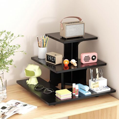 3 Tier Retail Display Stand, Portable Product Display Stand, for Store Retail Display Racks, Cupcake、Candlesticks、Glasses、Jars、Crafts、Jewellery、 Farmers Market Display (Triangles) in Saudi Arabia
