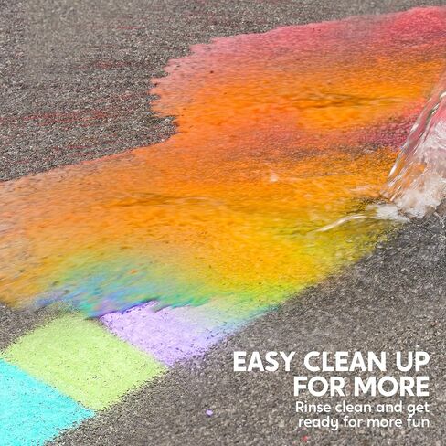 JOYIN 180 PCS Washable Sidewalk Chalks Set in 20 Colors Non-Toxic Jumbo Chalk for Outdoor Art Play, Painting on Chalkboard, Blackboard and Playground in Saudi Arabia