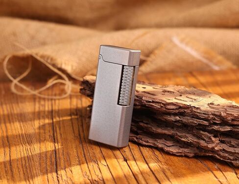 WDMART- TC4 Titanium Mechanical Trench Lighter • Retro Soft Flame Oil Lighter • Cool Open Flame Kerosene Lighters one Click lid Opening • Model：Flame Spirit (JD) in Saudi Arabia
