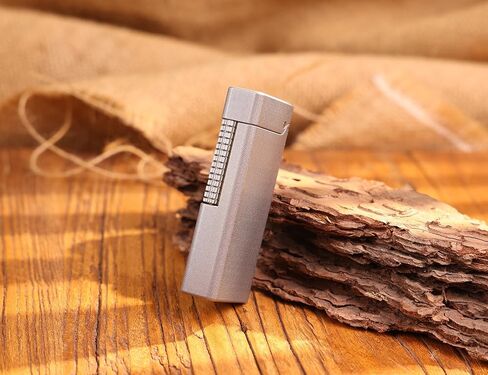 WDMART- TC4 Titanium Mechanical Trench Lighter • Retro Soft Flame Oil Lighter • Cool Open Flame Kerosene Lighters one Click lid Opening • Model：Flame Spirit (JD) in Saudi Arabia
