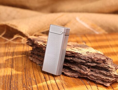 WDMART- TC4 Titanium Mechanical Trench Lighter • Retro Soft Flame Oil Lighter • Cool Open Flame Kerosene Lighters one Click lid Opening • Model：Flame Spirit (JD) in Saudi Arabia