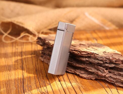 WDMART- TC4 Titanium Mechanical Trench Lighter • Retro Soft Flame Oil Lighter • Cool Open Flame Kerosene Lighters one Click lid Opening • Model：Flame Spirit (JD) in Saudi Arabia