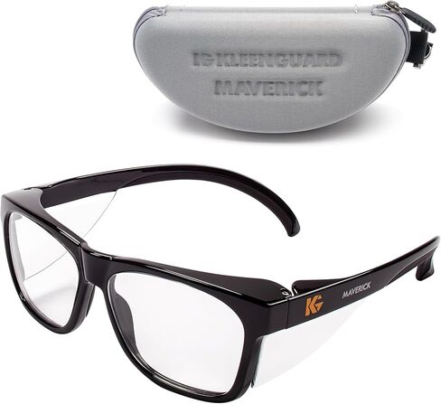 KleenGuard™ V30 Maverick™ Safety Glasses (56569), Smoke Lenses with KleenVision™ Anti-Fog coating, Black Frame, Carrying Case, Unisex Sunglasses for Men and Women in Kuwait