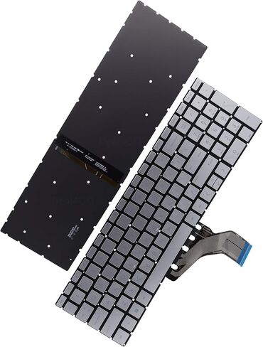 استبدال لوحة مفاتيح Deal4go Silver Non-Backlit لـ HP 15-DY 15-EF 15-CS 17-BY 15S-DU 15-CX 15-DA 15-DF 170 250 255 256 258 G6 G7 in Kuwait