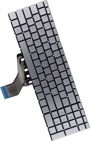 استبدال لوحة مفاتيح Deal4go Silver Non-Backlit لـ HP 15-DY 15-EF 15-CS 17-BY 15S-DU 15-CX 15-DA 15-DF 170 250 255 256 258 G6 G7 in Kuwait