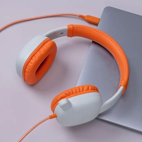 سماعة رأس AP-400 Wonderears Kids مع الميكروفون ، USBC ، Orange in Kuwait