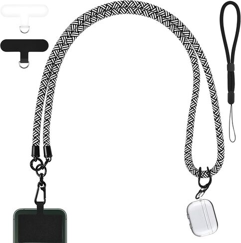 Phone Lanyard Phone Strap Wrist Lanyard Universal Adjustable Detachable Nylon Crossbody Neck Strap with Hook Wrist Strap in Kuwait