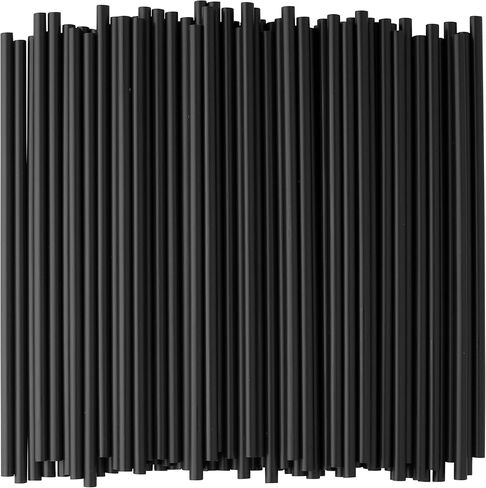 [1000-Pack] Plastic Straws - 7.75 Inches Long, Drinking Straws, Standard Size, Bulk Pack, Black (2 Boxes of 500 Straws) in Saudi Arabia