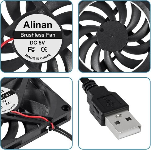 Alinan 4 قطعة 8010 5 فولت مروحة 80x80x10 مللي متر 2 دبوس كم تحمل فرش تيار مستمر مروحة التبريد طابعة ثلاثية الأبعاد مروحة التبريد مروحة كمبيوتر in Saudi Arabia