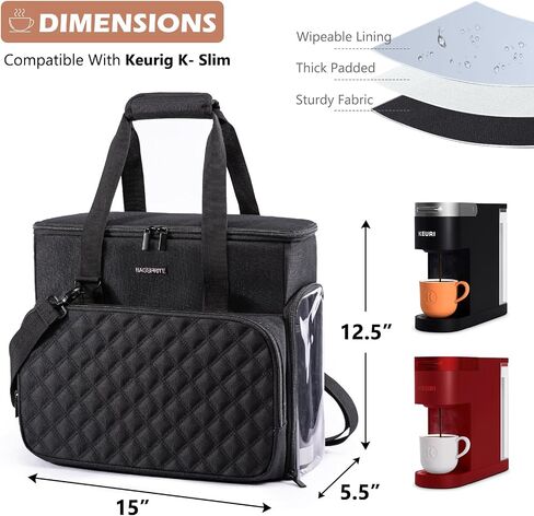 BAGSPRITE Coffee Maker Travel Bag Compatible with Keurig K-Mini or K-Mini Plus, Single Serve Coffee Brewer Carrying Case in Kuwait