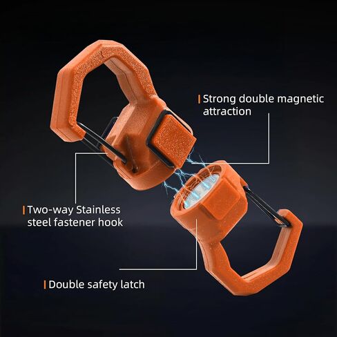 360° Rotatable S-Shape Magnetic Keychain, Dual Lock Quick Release Keychain for Lure Tools, Outdoor Backpack, Belts in Saudi Arabia