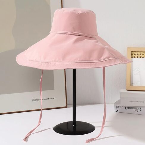 HUAMULAN Wide Brim Women Summer Sun Floppy Hat Beach Bucket Fishing Hats Reversible Packable Outdoor UV Protection in Kuwait