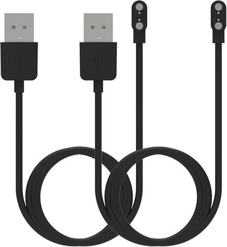 2-Pack Chargers Compatible with ALPHAGEAR Raptor Pro Watch Charger, Magnetic USB Charger Replacement Charging Cable for ALPHAGEAR Raptor Pro Rugged Smart Watch (Black&Black) in Saudi Arabia