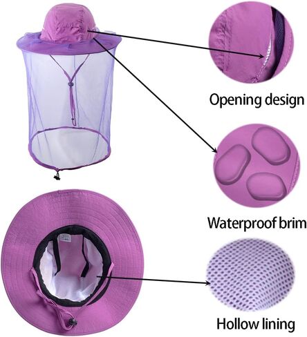 Beekeeping Veil Hat Bee Keeper Hunting Net Netting Cap Beekeepers Costume Gnats Insect Bug Mosquito Mesh Hats for Men Women in Saudi Arabia