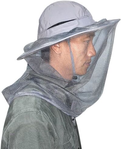 Beekeeping Veil Hat Bee Keeper Hunting Net Netting Cap Beekeepers Costume Gnats Insect Bug Mosquito Mesh Hats for Men Women in Saudi Arabia