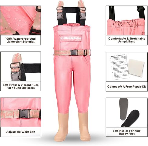 Chest Waders for Kids and Adults, Fishing and Hunting Waders with a Pocket and a Wader Hanger in Saudi Arabia