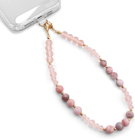 Natural Stones Cute Phone Charm Detachable Phone Strap Hook Hands-Free Phone Wrist Strap Cell Phone Lanyard for Women - Iphone Accessories Keychain in Saudi Arabia