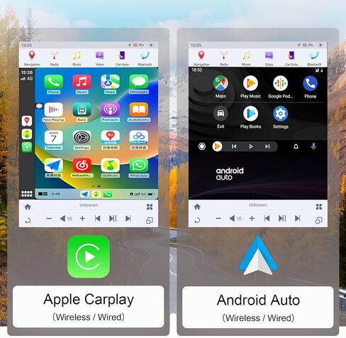 Android 11 Qualcomm Car Radio for Dodge RAM 2009 2008 2010 2011 2012 Truck Stereo Replace Tesla Style Touch Screen GPS Multiming Player ， إصدار مقعدين (8 جيجابايت+128 جيجابايت) in Kuwait