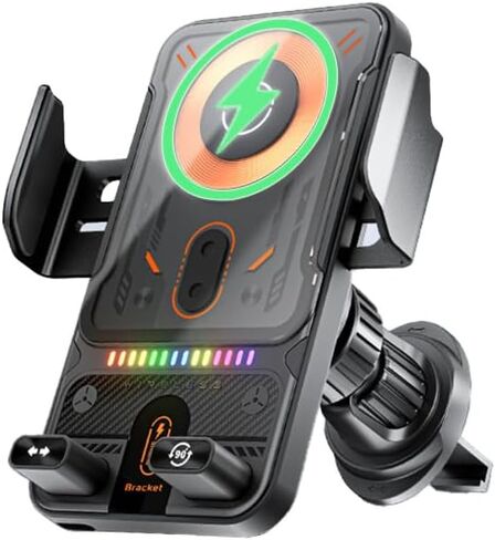 One-Touch Rotating Automatic Opening and Closing Wireless Charging car Phone Holder in Saudi Arabia