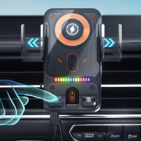 One-Touch Rotating Automatic Opening and Closing Wireless Charging car Phone Holder in Saudi Arabia
