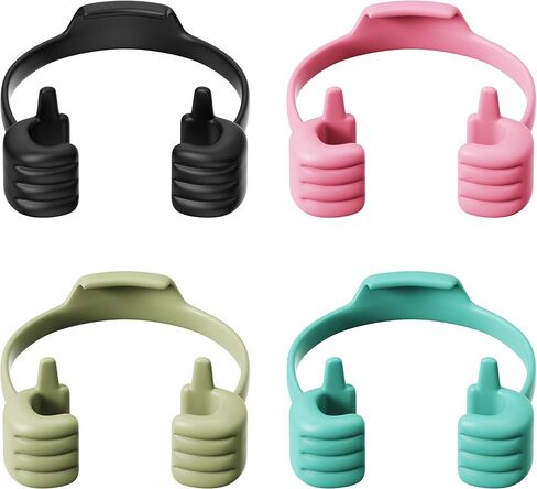 Adjustable Lazy Thumbs-Up Phone Stand for Tablets, E-Readers and Smart Phones, Fun Gifts for Kids Teens Girls Boys Women Men Wife Girlfriends Teacher, Cute Phone Holder for Desk, Pink&Blue in Saudi Arabia
