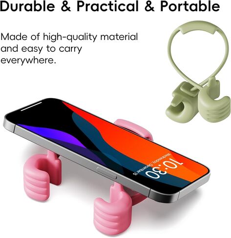 Adjustable Lazy Thumbs-Up Phone Stand for Tablets, E-Readers and Smart Phones, Fun Gifts for Kids Teens Girls Boys Women Men Wife Girlfriends Teacher, Cute Phone Holder for Desk, Pink&Blue in Saudi Arabia