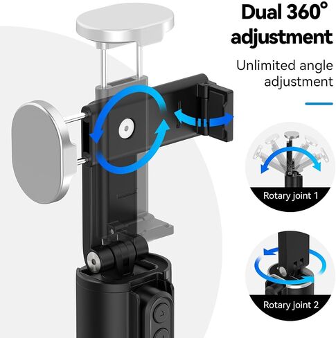 Universal Airplane Phone Holder, Handsfree Bluetooth Phone Stand with 360° Rotation, Travel Essentials Page Turner Remote for TikTok & Mobile Controller, Ideal for Flying, Home, and Office Use in Saudi Arabia