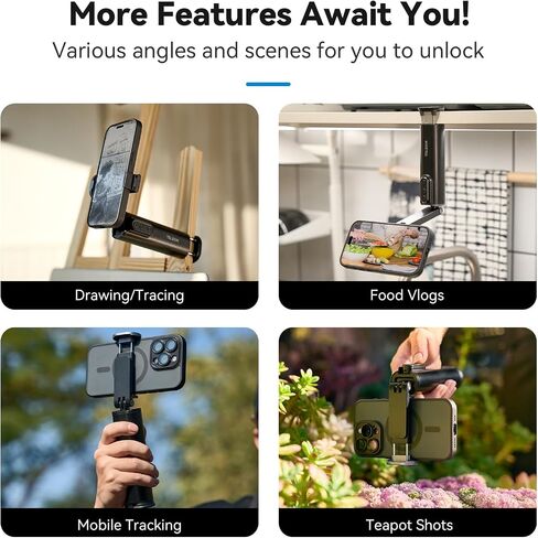 Universal Airplane Phone Holder, Handsfree Bluetooth Phone Stand with 360° Rotation, Travel Essentials Page Turner Remote for TikTok & Mobile Controller, Ideal for Flying, Home, and Office Use in Saudi Arabia