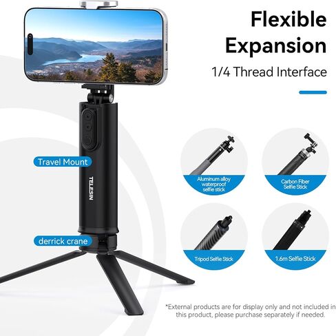 Universal Airplane Phone Holder, Handsfree Bluetooth Phone Stand with 360° Rotation, Travel Essentials Page Turner Remote for TikTok & Mobile Controller, Ideal for Flying, Home, and Office Use in Saudi Arabia