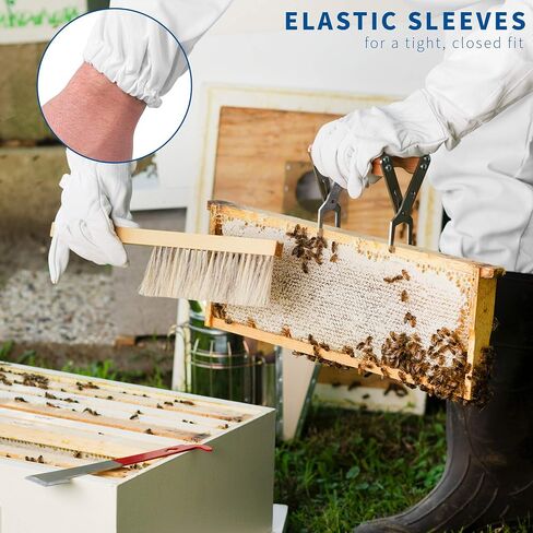 VIVO Professional White XXL Beekeeping Suit, Jacket, Pull Over, Smock with Veil BEE-V105XL2 in Kuwait