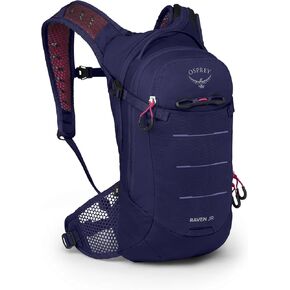 Osprey Raven Jr Girl's Mountain Biking Backpack with Hydraulics Reservoir, Deep Fig