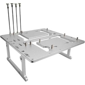 EDIY Open Air ATX PC Frame HTPC Water Cooling Test Bench Aluminum Case Bare Overclocking DIY Computer Support Graphics Card, Silver