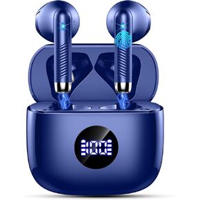 Wireless Earbuds, Bluetooth 5.4 Headphones HiFi Stereo, in Ear Earphones with LED Display 4 ENC Noise Cancelling Mics, 40H Playback Ear Buds with Mini Case, IP7 Waterproof Headset with USB C Charging